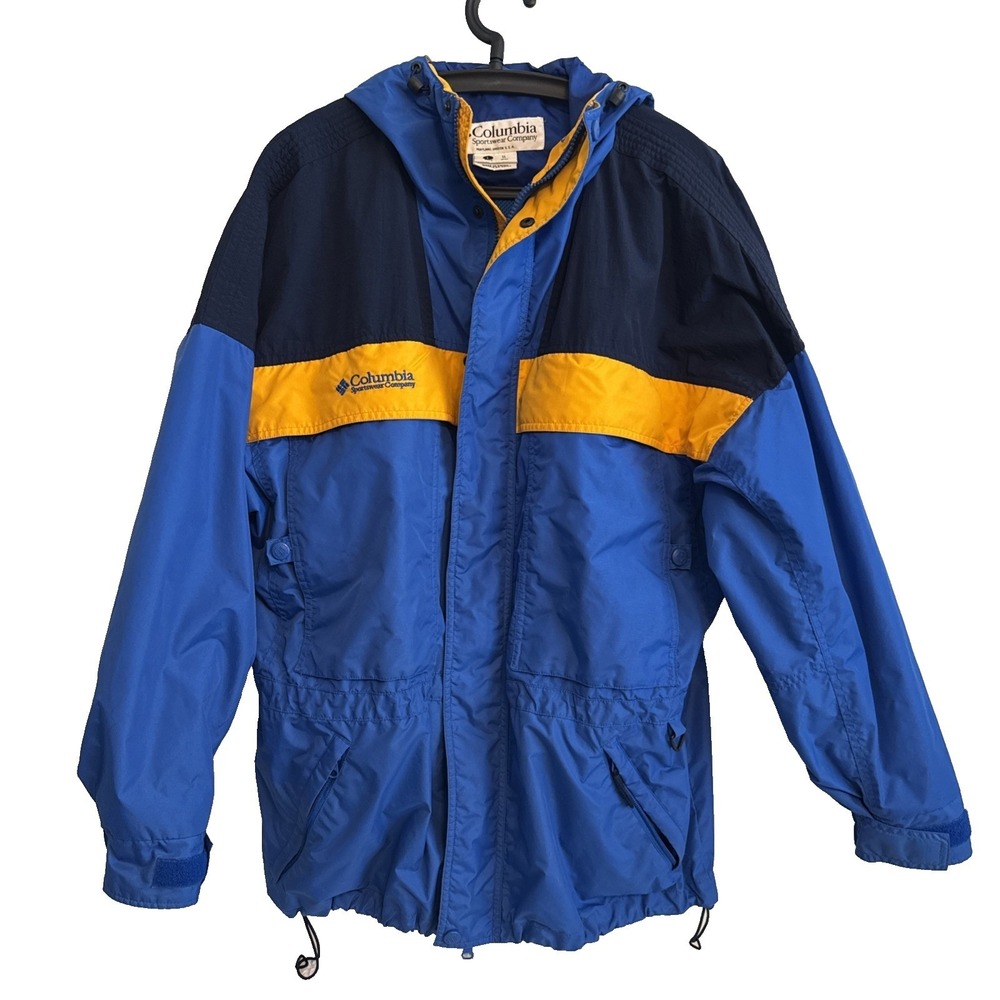 VTG Columbia Sportswear Full ZIp Hooded Jacket L Outdoors Weather Activewear